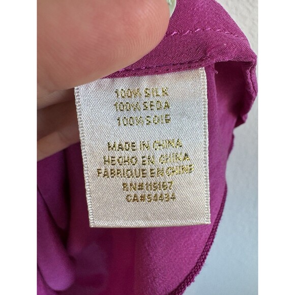 Jenny Han Women's Pink Silk Dress One Shoulder Ruffle Accent Small - Picture 10 of 13